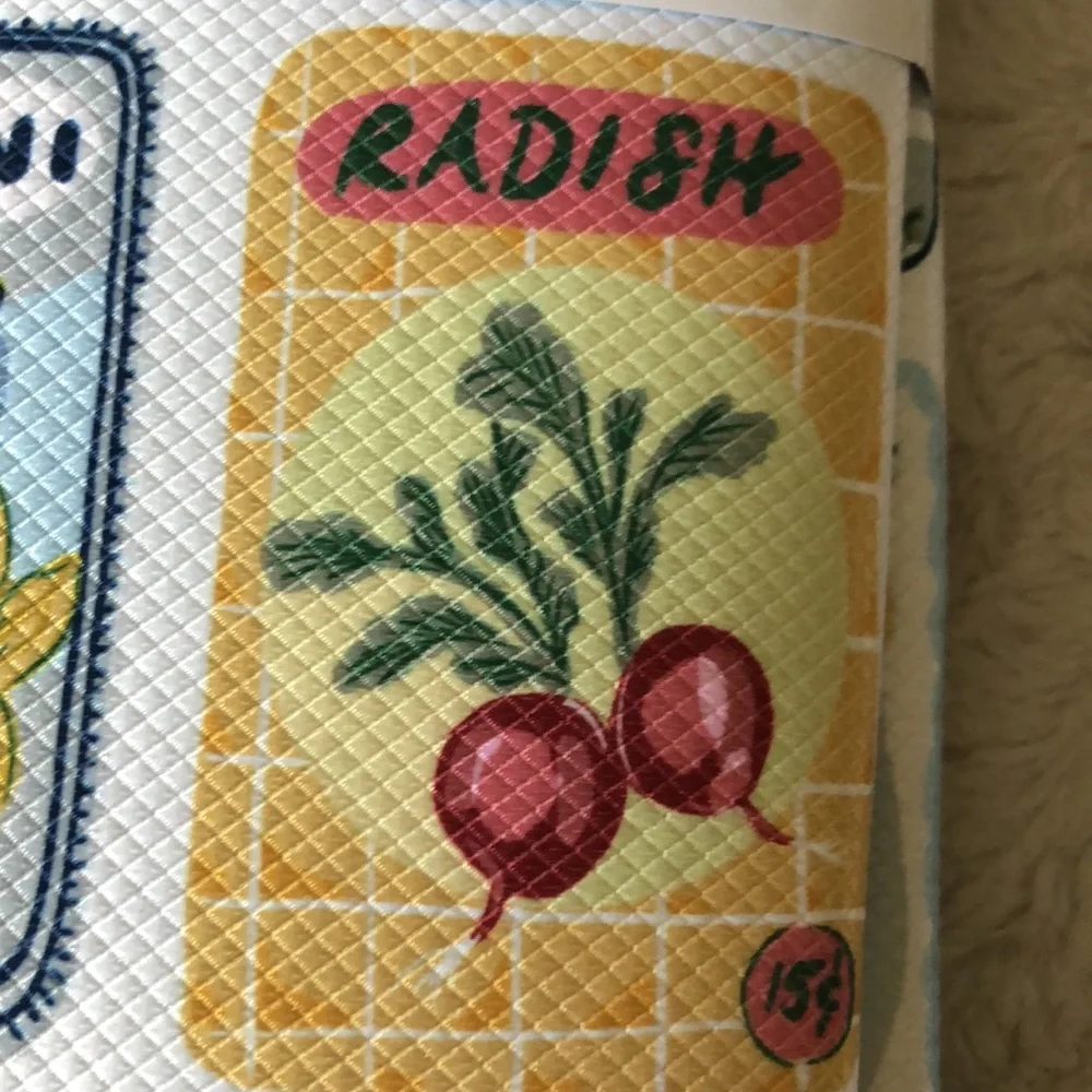 Isaac Mizrahi Kitchen Vegetable Print Drying Mats
